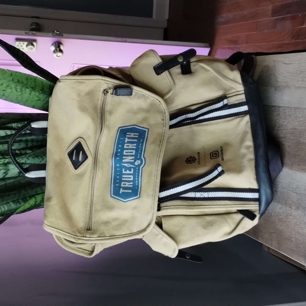 True north dealer summit hiking and camping rugged large canvas backpack